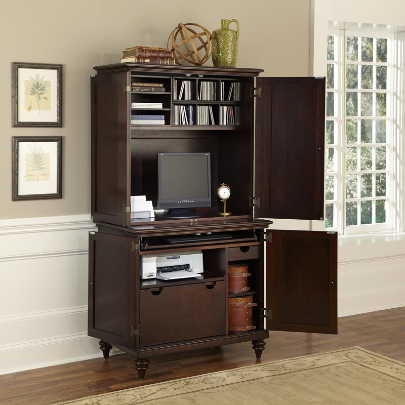 Home Styles Bermuda Armoire Desk with Compact and Hutch & Reviews Wayfair